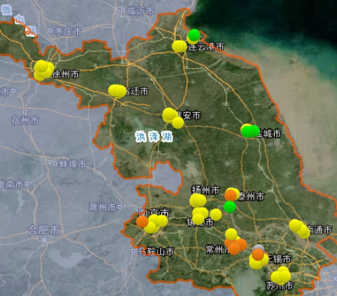 9月7日江苏空气质量排名:淮安最好 常州最差