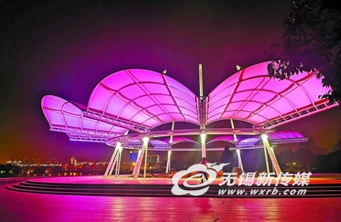 无锡景观照明节日延时关闭璀璨夜景迎新春