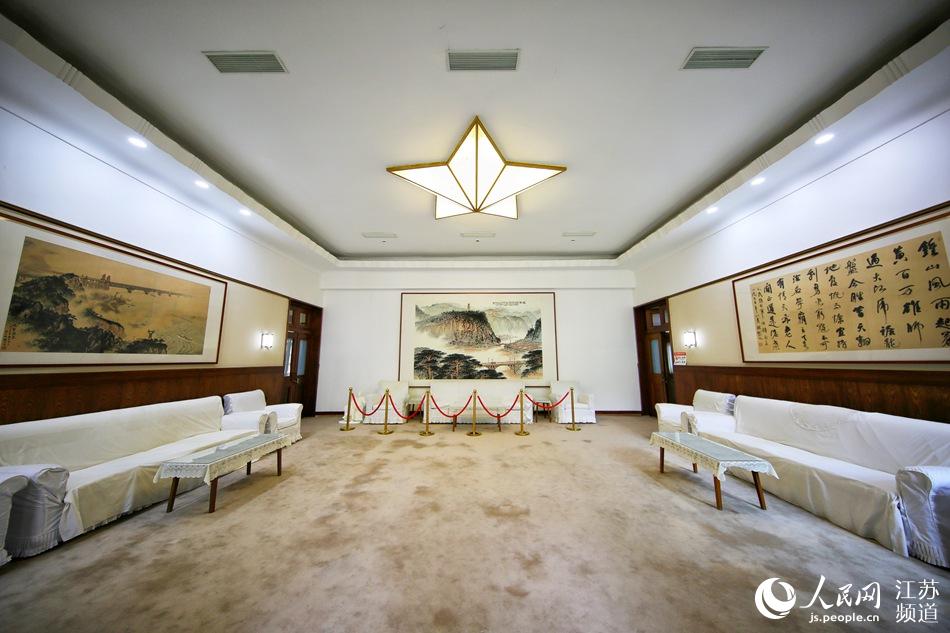 伊村飯店內景，這裡是毛澤東主席來南京曾經下榻的地方。人民網 馬燾燾攝