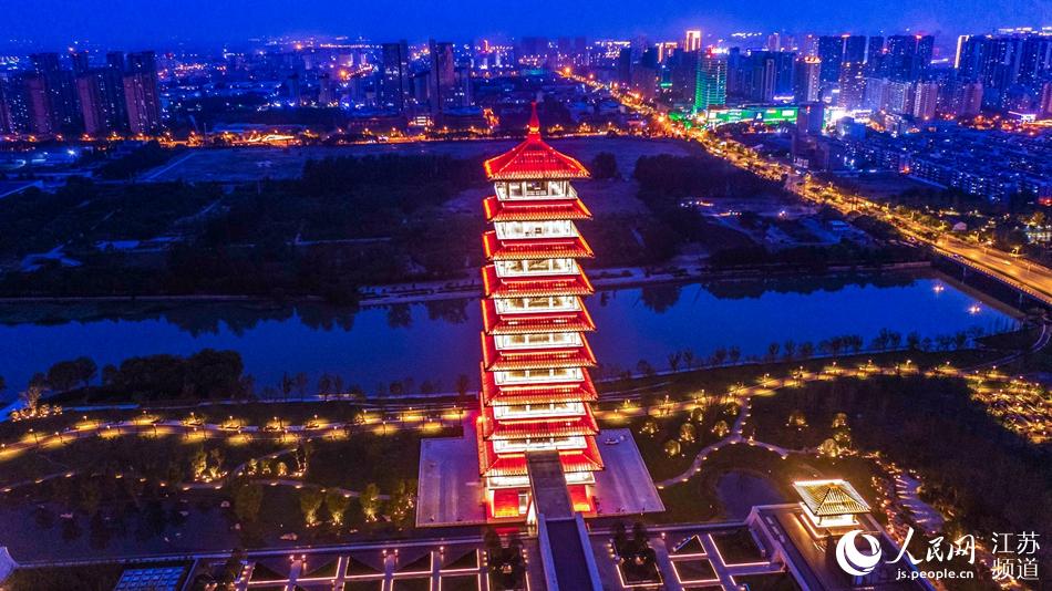 中國大運河博物館亮燈。劉江瑞攝