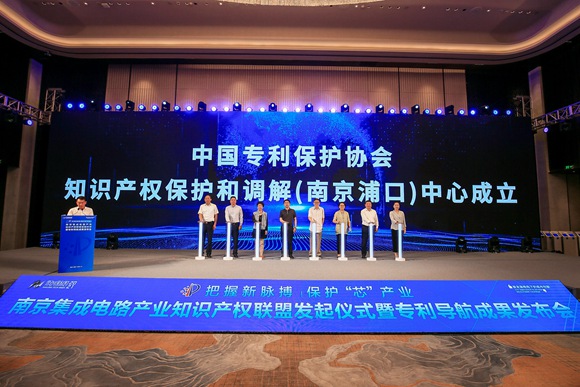 识产权保护和调解（南京浦口）中心成立。浦口区委宣传部供图