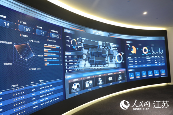 运用常州移动钟楼数据中心服务的“超级虚拟工厂”平台。江苏移动供图