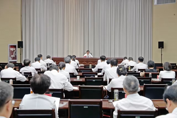 盱眙县举行处级领导干部党纪学习教育专题读书班。许轩摄