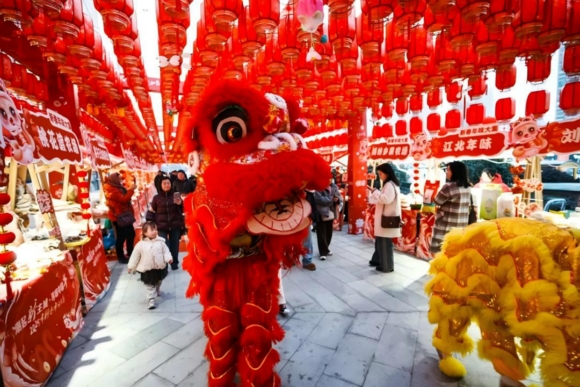 新春年味大集。江北新區供圖