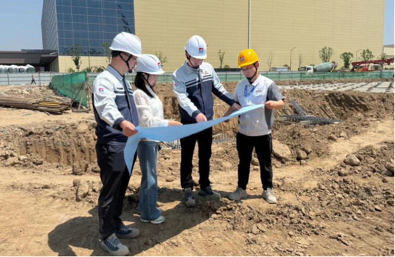 巨石零碳智能制造基地项目施工现场。涟水县委宣传部供图