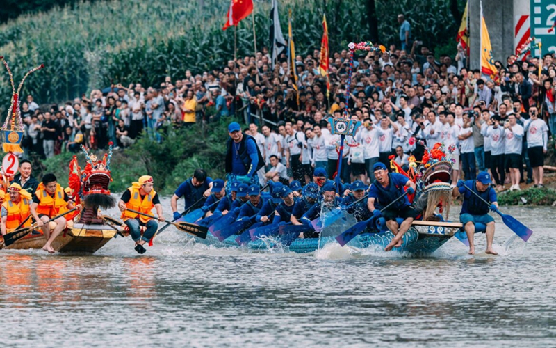 南京高淳：龙舟竞渡 民俗味浓