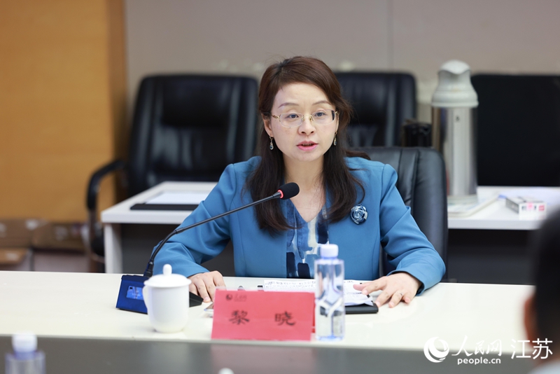黎曉現場交流發言。人民網 李昱辰攝