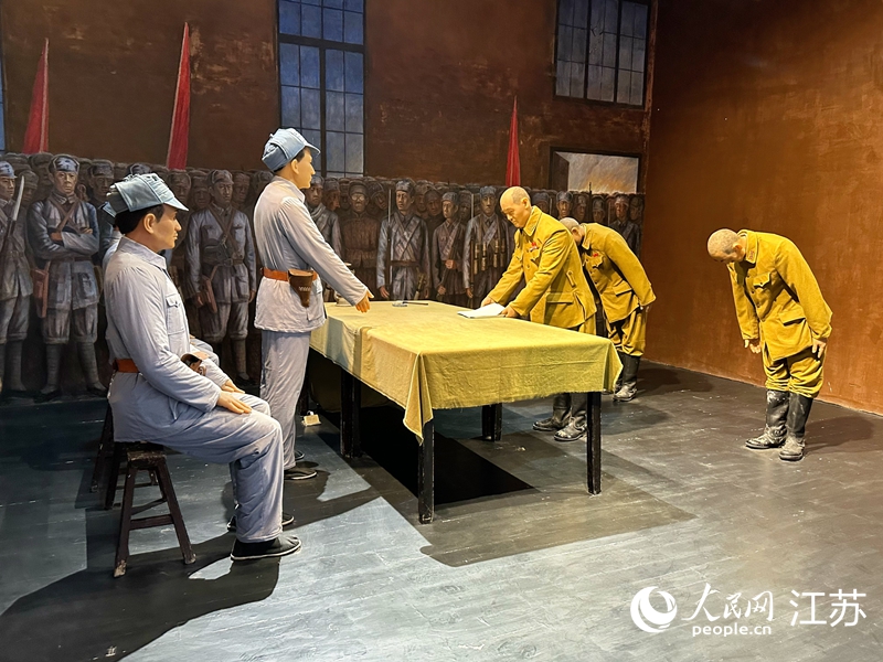 紀念館內的受降儀式場景復原。人民網記者 周夢嬌攝