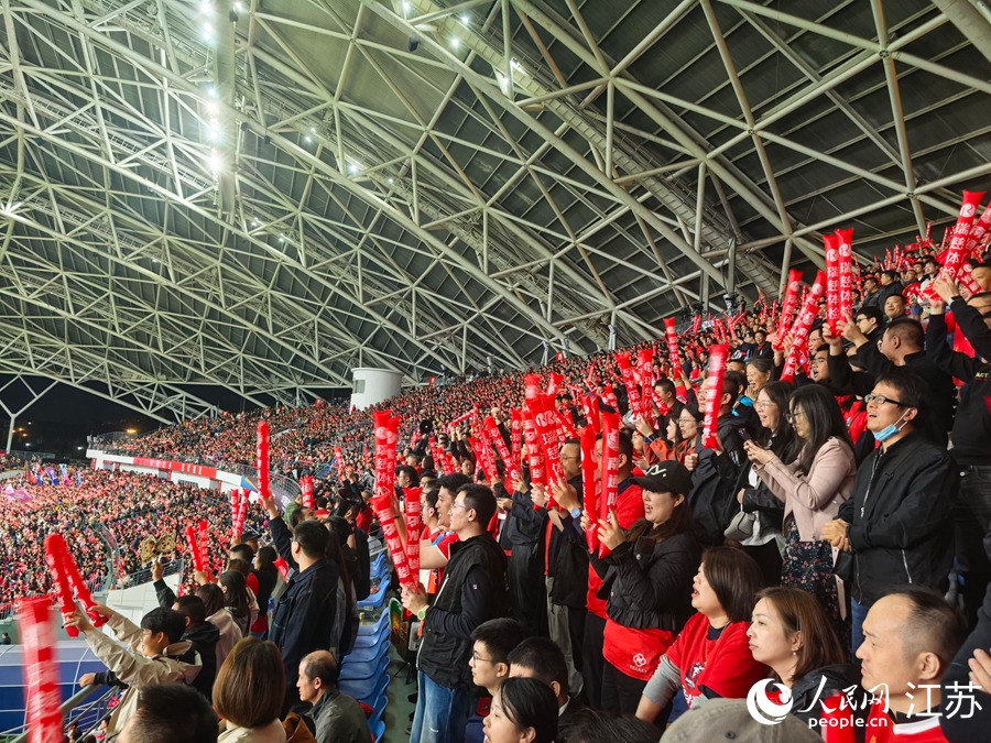 現場球迷。人民網記者 王繼亮攝