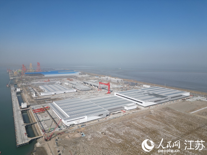 航拍惠生海工建设现场。人民网记者 王继亮摄