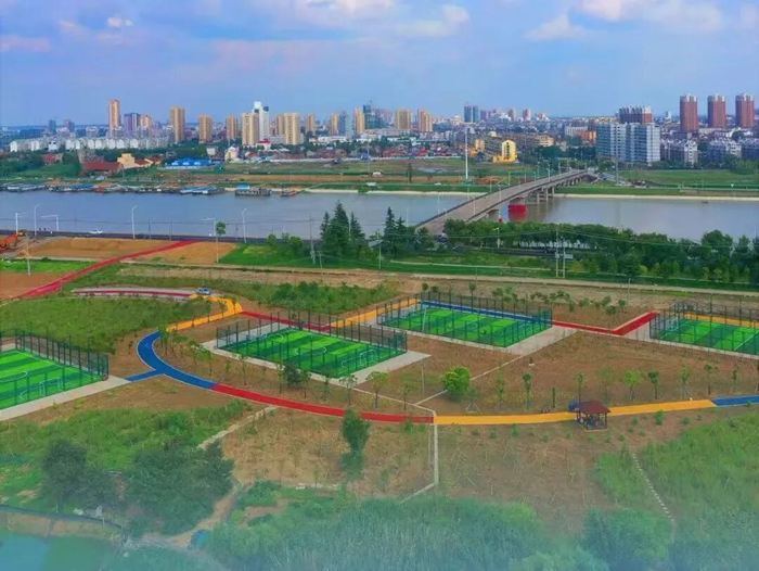 “十四五”期間，洪澤區共有7片社會足球場地投用。洪澤區委宣傳部供圖