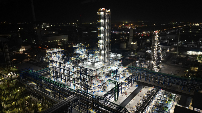 协鑫科技高纯颗粒硅徐州生产基地。受访企业供图。