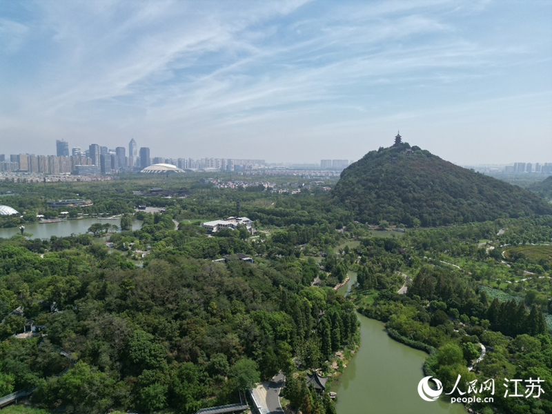 航拍崇川城與自然交相輝映美景。人民網記者 王繼亮攝