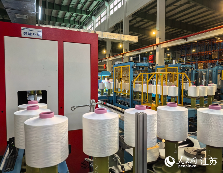 江蘇恆力新材料有限公司的智能檢測車間。人民網記者 王繼亮攝