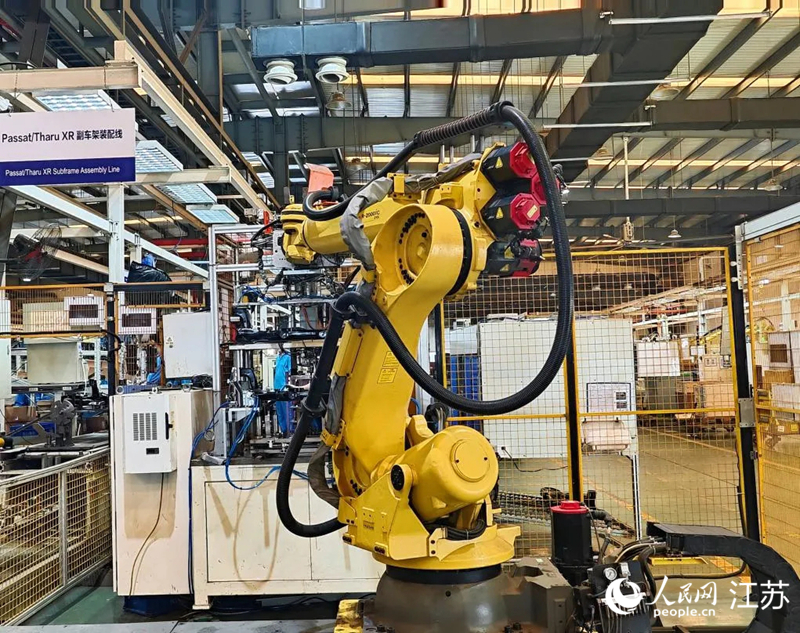 儀征匯眾汽車底盤系統有限公司生產車間。人民網記者 常雨薇攝