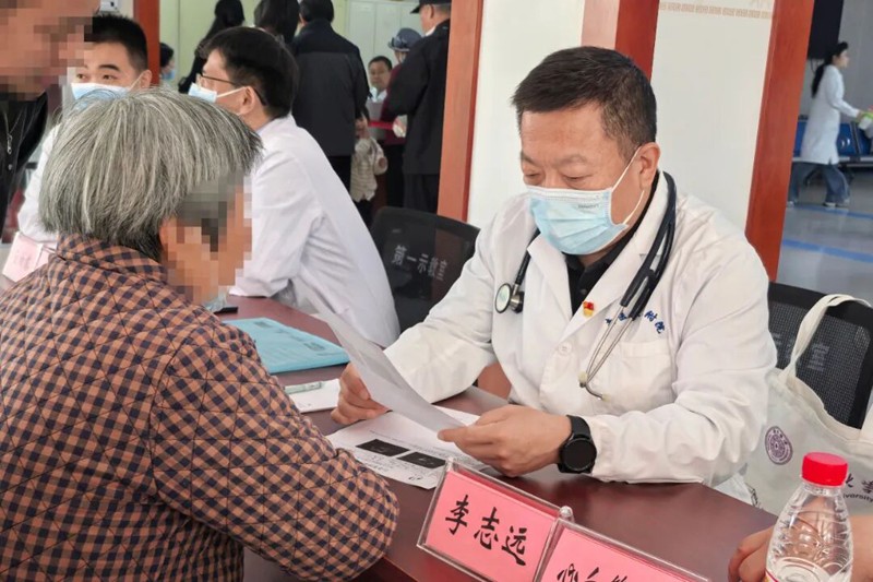 作為江蘇省委駐沛縣鄉村振興工作隊成員單位，南京醫科大學第二附屬醫院專家在沛縣中醫院開展義診。 受訪者供圖