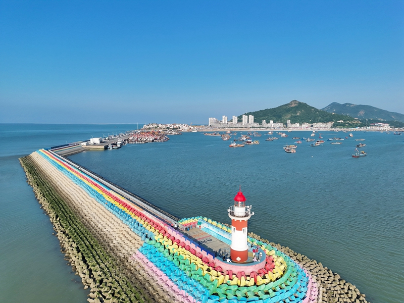 航拍连岛海域。连云区委宣传部供图