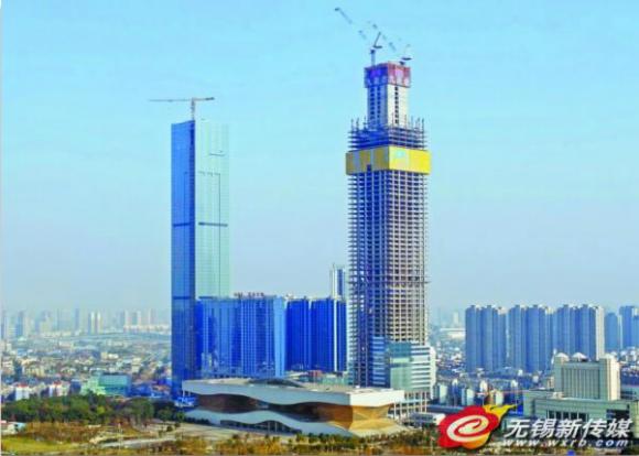 无锡第一高楼已完成90% 预计年内封顶