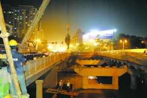淮安水门桥改造工程施工繁忙预计年底竣工
