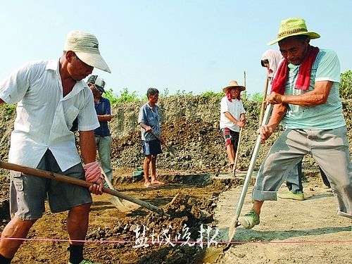 建湖10多位村民主动交古币 抢救性发掘开展