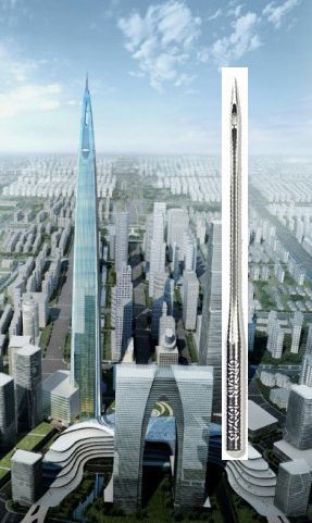 网传苏州700米 金鸡塔 新方案 形似缝纫机针