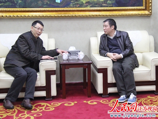 江苏省科技厅副厅长夏冰走访人民日报社江苏分