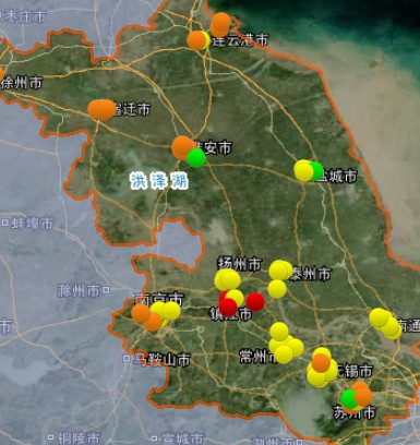 1月8日江苏空气质量排名:盐城最好 徐州最差