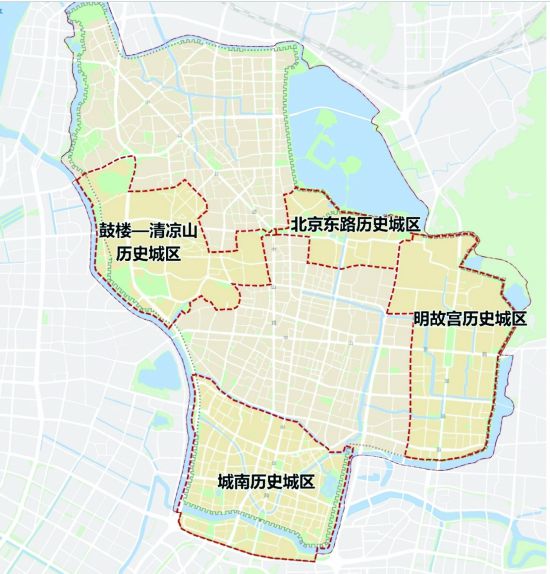 南京已确定城南、明故宫、鼓楼-清凉山、北京东路四个历史城区